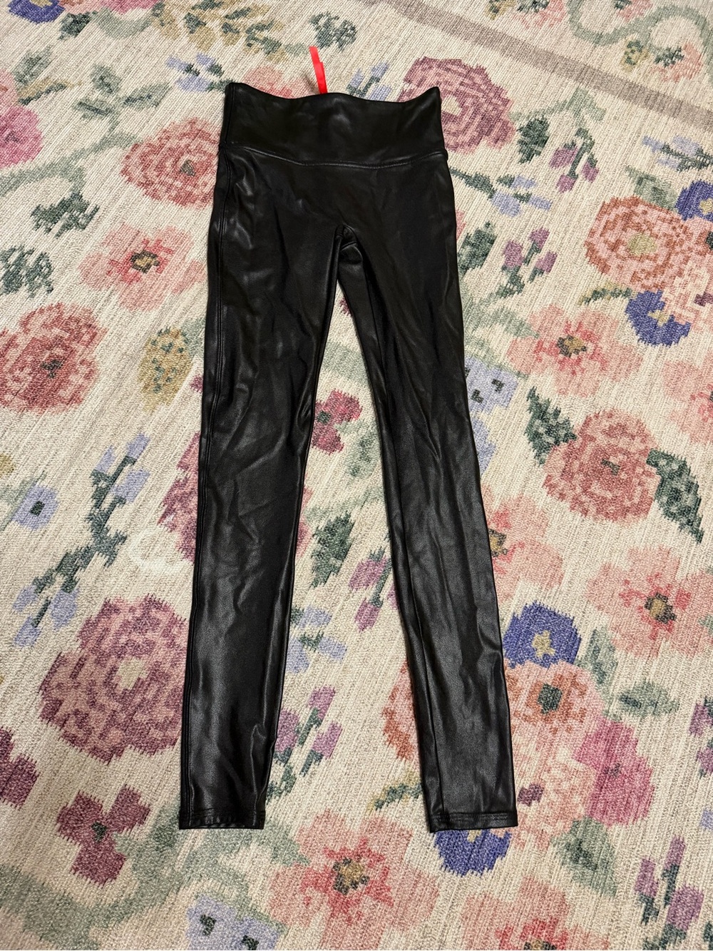 SPANX Black Faux Leather High-Rise Leggings